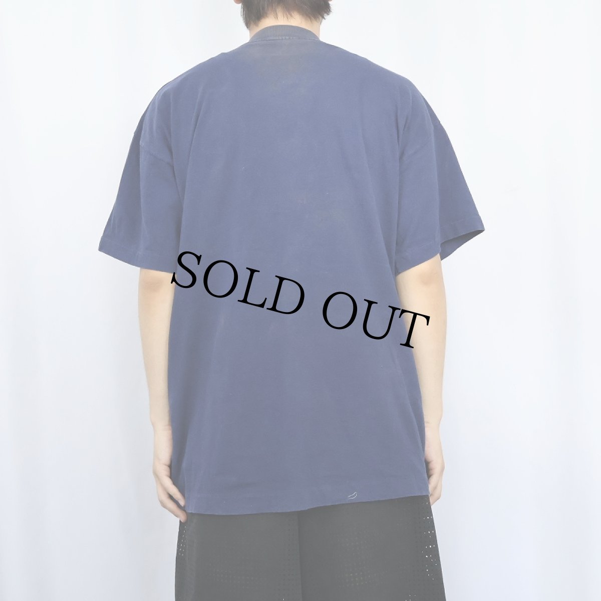 画像3: 90's LEONARDO DA VINCI アートプリントTシャツ NAVY (3)