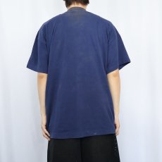 画像3: 90's LEONARDO DA VINCI アートプリントTシャツ NAVY (3)