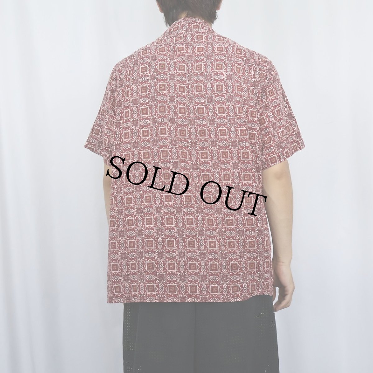 画像3: Battenwear USA製 総柄 コットンオープンカラーシャツ L (3)