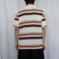 画像3: 80's HANG TEN マルチボーダー柄 Tシャツ XL (3)