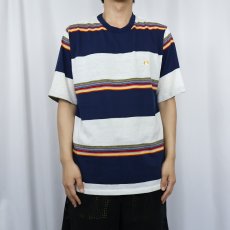 画像2: 80's HANG TEN マルチボーダー柄 Tシャツ XL (2)