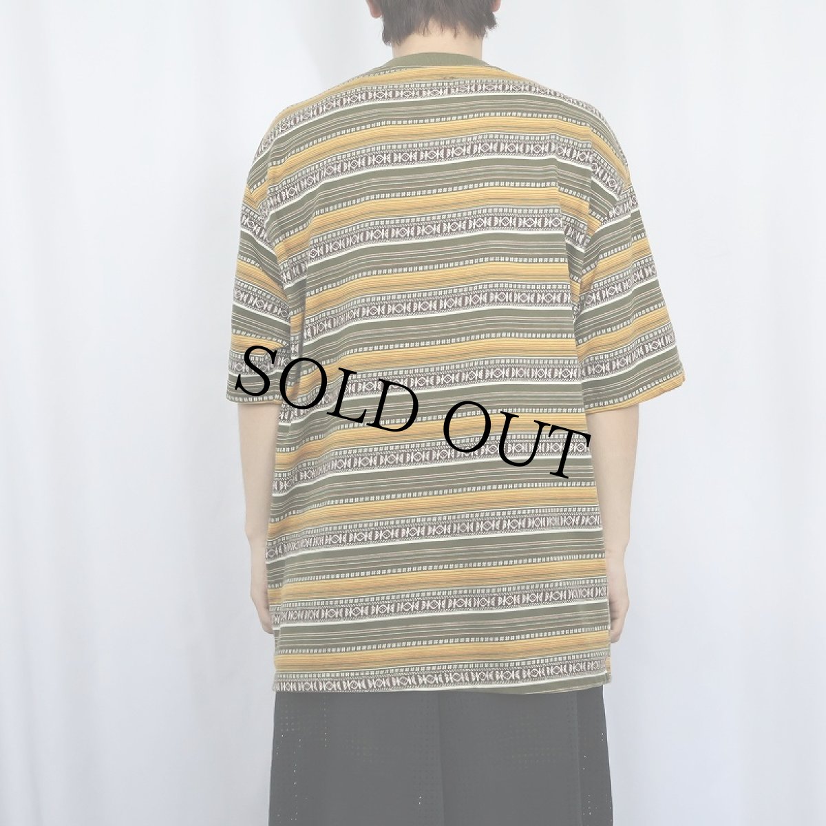 画像3: 90's GOTCHA ボーダー柄 ジャガード織りTシャツ (3)