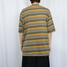 画像3: 90's GOTCHA ボーダー柄 ジャガード織りTシャツ (3)