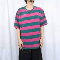 画像2: 90's GAP ボーダー柄 鹿の子Tシャツ L (2)