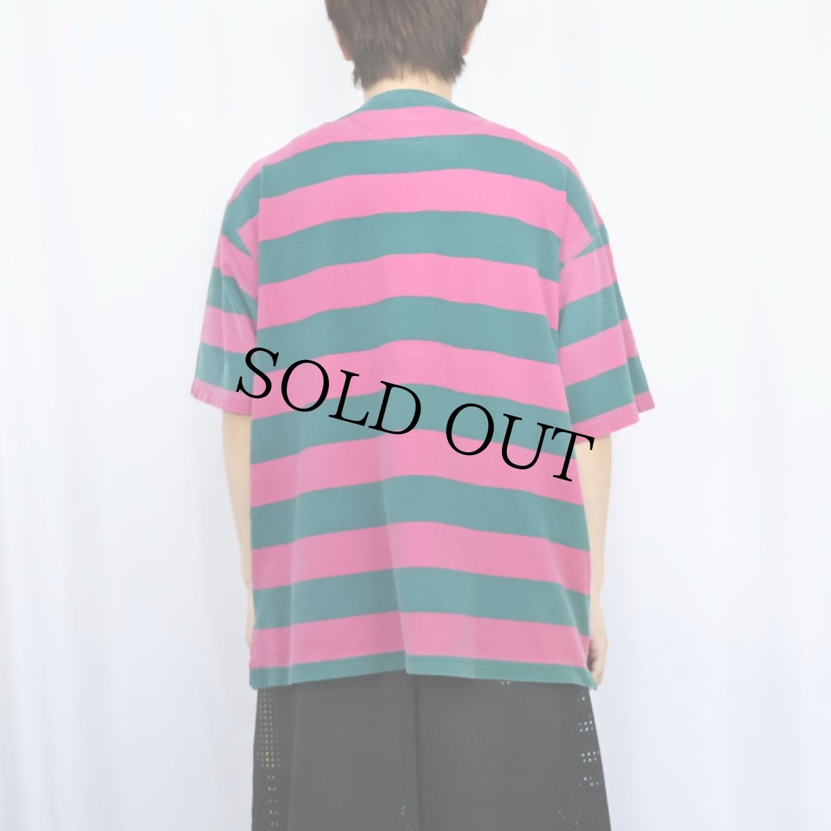 画像3: 90's GAP ボーダー柄 鹿の子Tシャツ L (3)