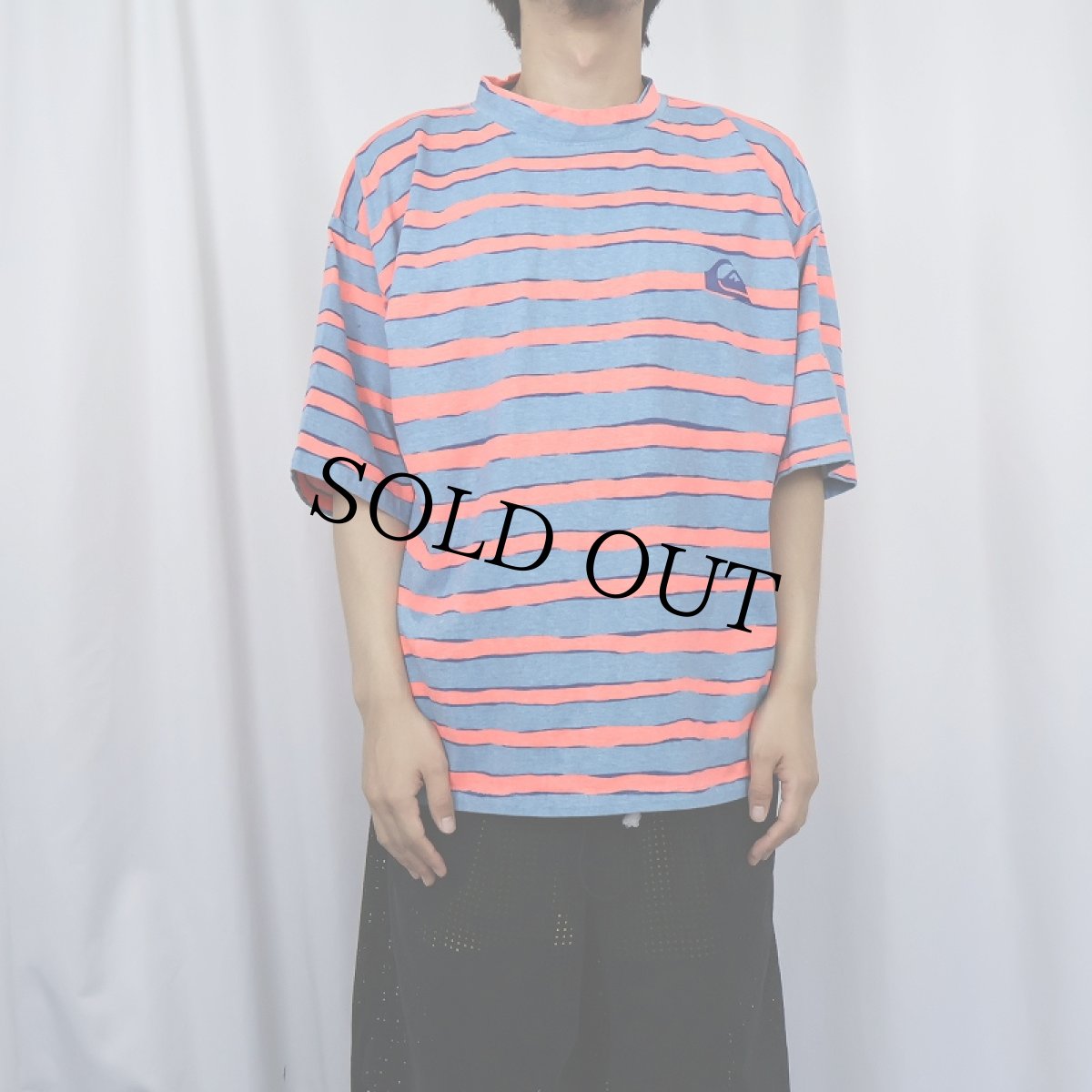 画像2: 90's Quiksilver USA製 ボーダー柄 Tシャツ M (2)