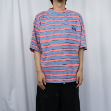 画像2: 90's Quiksilver USA製 ボーダー柄 Tシャツ M (2)