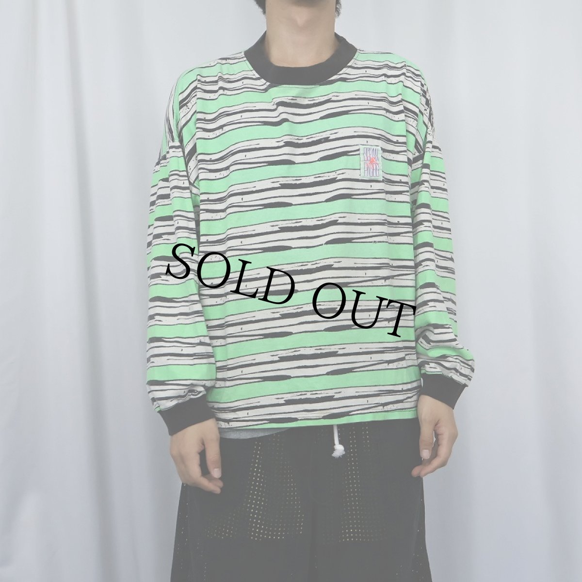 画像2: 90's Ocean Pacific ボーダー柄 ロンT (2)