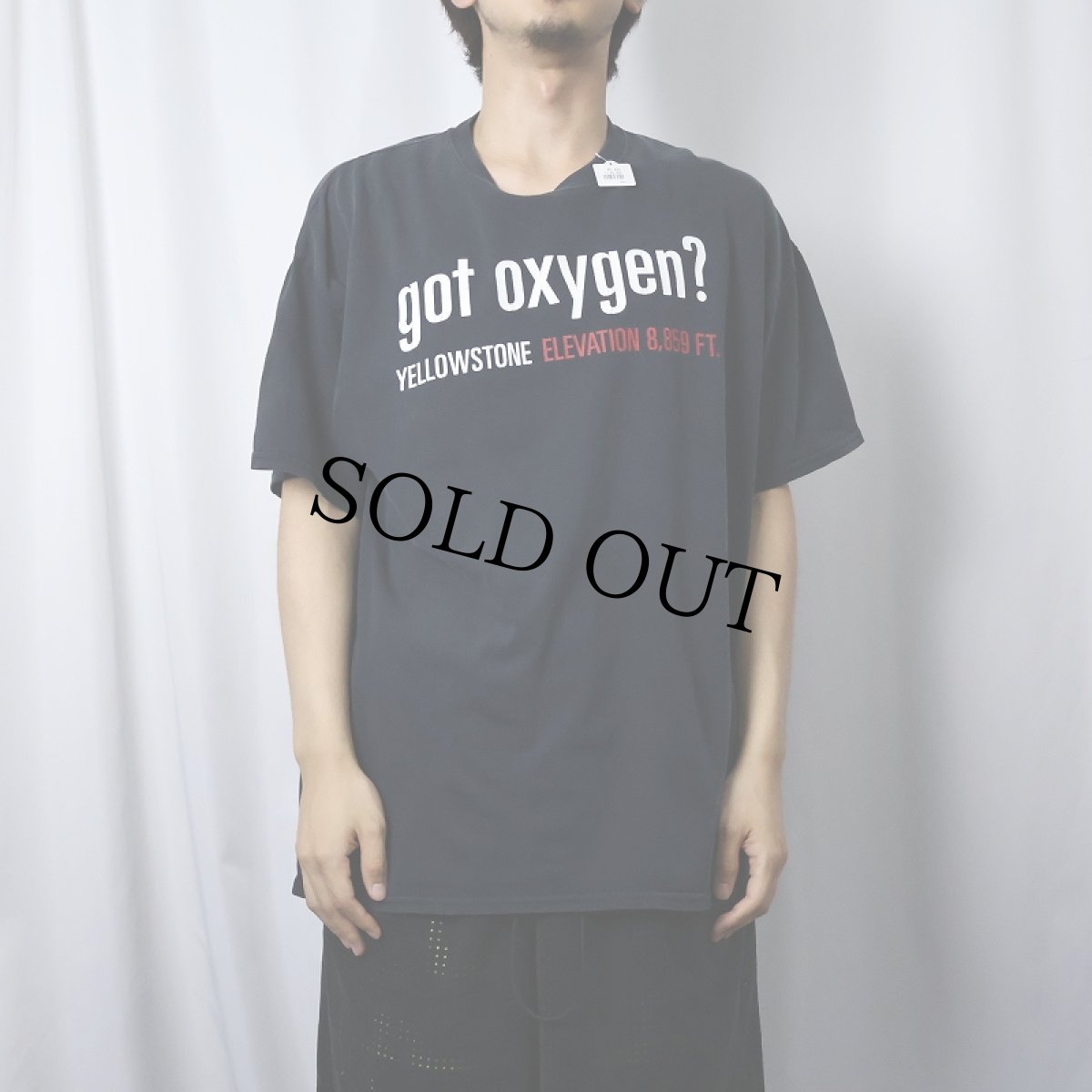 画像2: got oxygen? 広告パロディプリントTシャツ BLACK XL (2)