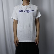 画像2: got vegan? 広告パロディプリントTシャツ M (2)