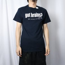 画像2: got brains? 広告パロディプリントTシャツ BLACK S (2)