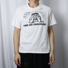 画像2: 80's Robert Crumb USA製 "TIMES ARE TOUGH, HUH, BUD?" イラストレーター プリントTシャツ L (2)