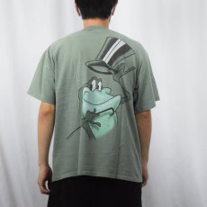 画像4: 90's MICHIGAN J. FROG USA製 キャラクター パロディプリントTシャツ L (4)