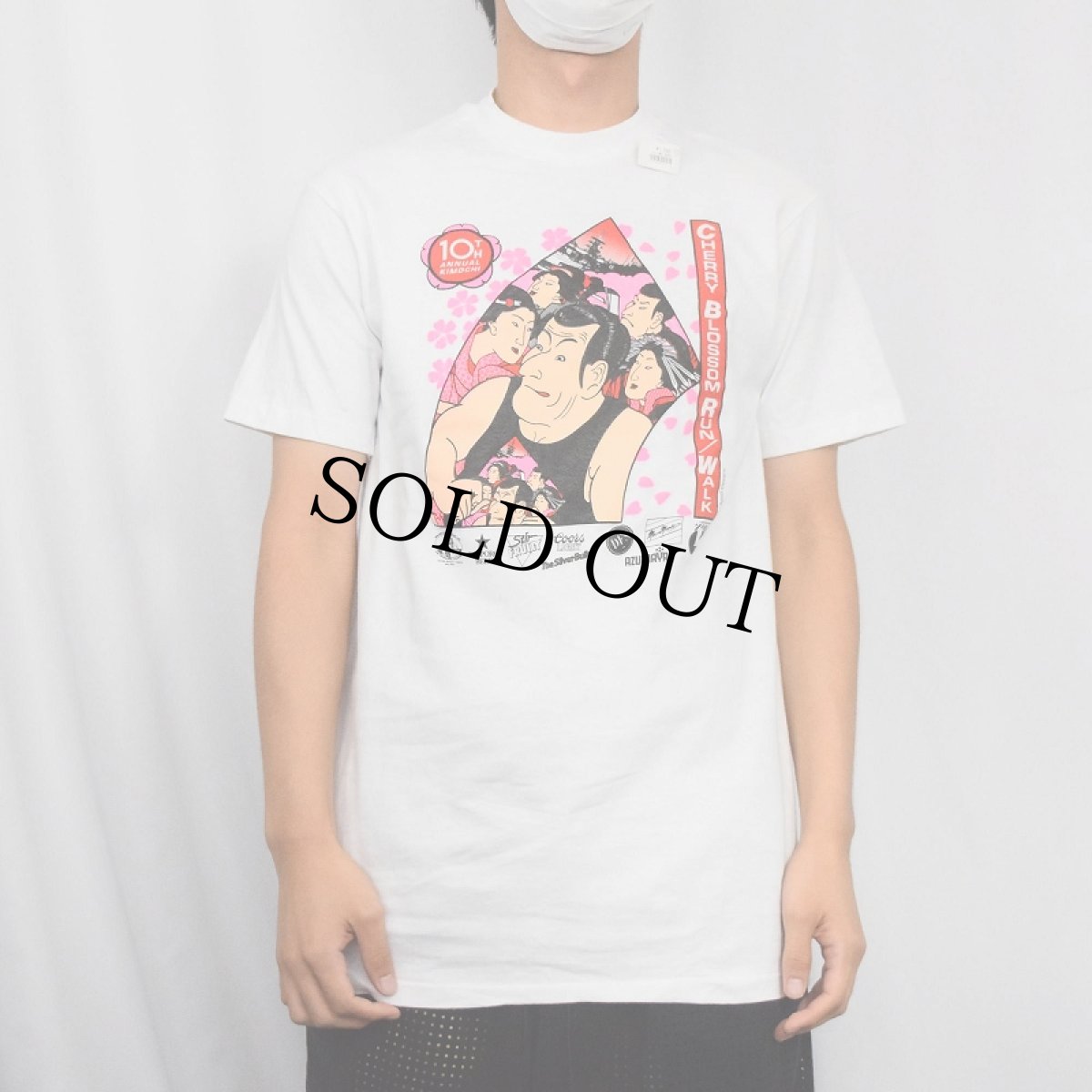 画像2: 90's Cherry Blossom Run/Walk USA製 チャリティイベント プリントTシャツ M (2)