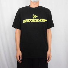画像2: 90's DUNLOP USA製 タイヤブランド 発泡プリントTシャツ BLACK L (2)