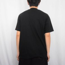 画像3: 90's DUNLOP USA製 タイヤブランド 発泡プリントTシャツ BLACK L (3)