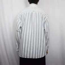 画像3: 90's BUGLE BOY ストライプ柄 コットンシャツ XL (3)