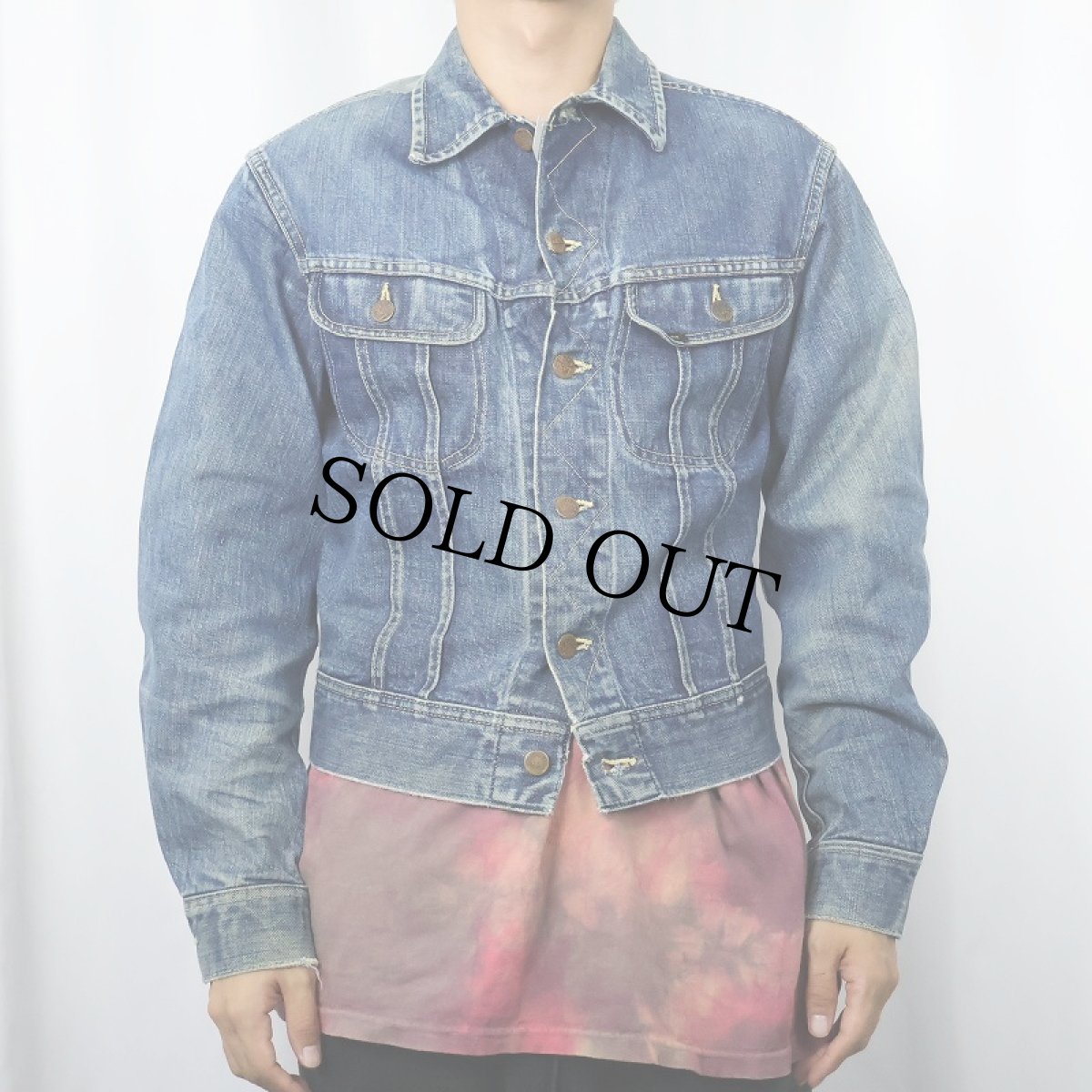 画像2: 50's Lee 101-J 赤タグ デニムジャケット size38 (2)