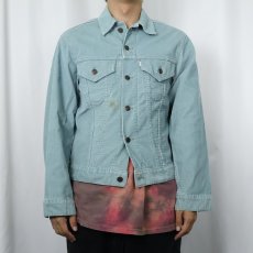 画像2: 70's Levi's 70505 コーデュロイジャケット MINT GREEN SIZE38 (2)