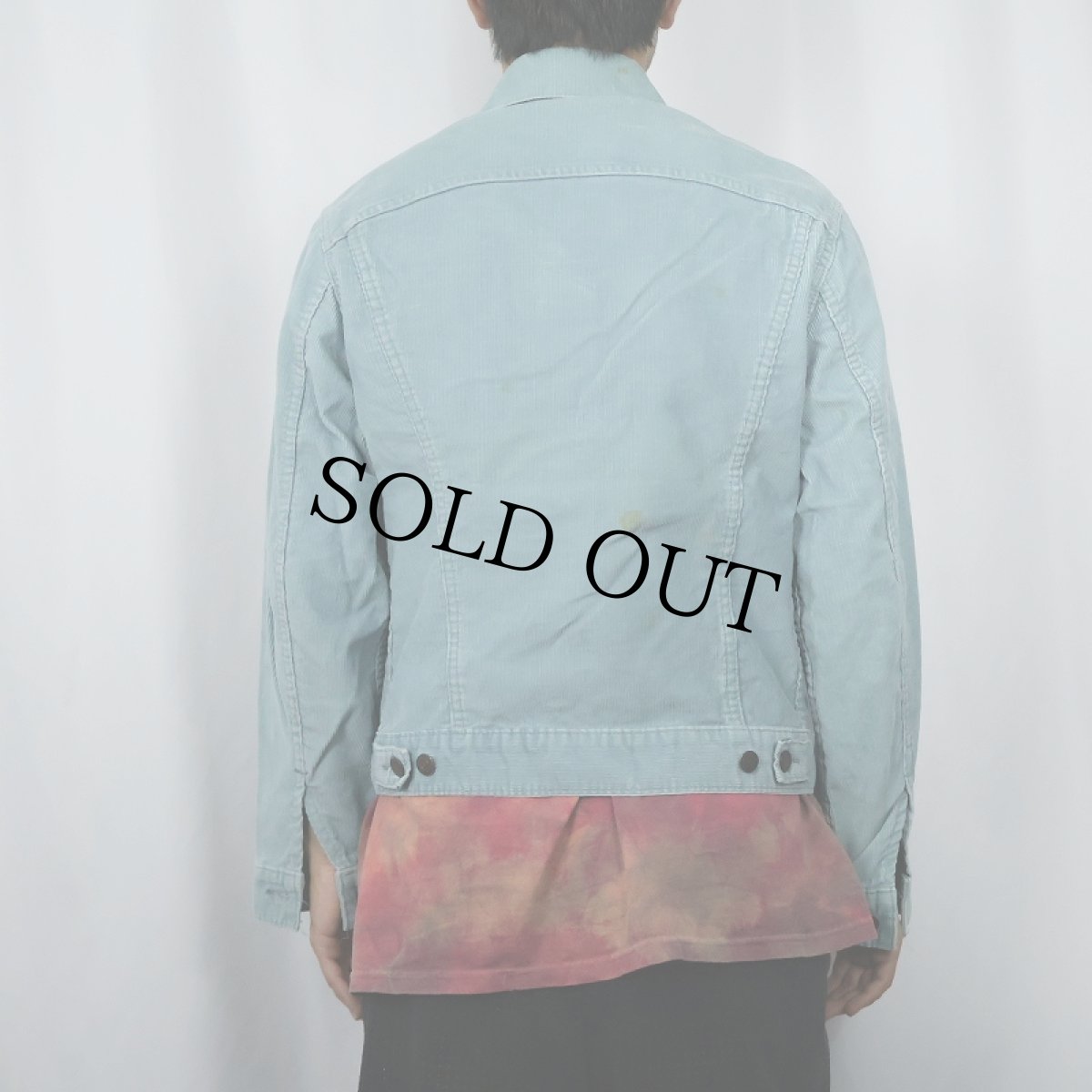 画像3: 70's Levi's 70505 コーデュロイジャケット MINT GREEN SIZE38 (3)