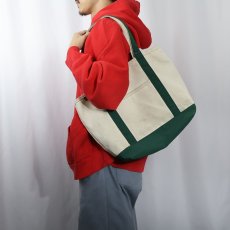 画像2: 90's LANDS' END USA製 キャンバストートバッグ MEDIUM (2)
