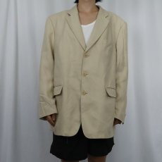 画像2: 90's〜 Yves Saint-Laurent リネン テーラードジャケット (2)