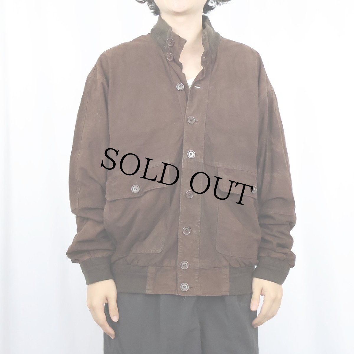 画像2: "A-1 TYPE" スエードレザージャケット L (2)