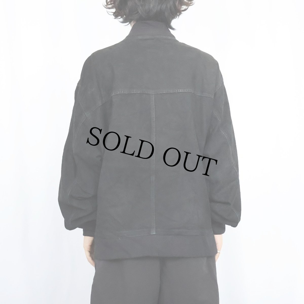 画像3: "A-1 TYPE" スエードレザージャケット BLACK size56 (3)