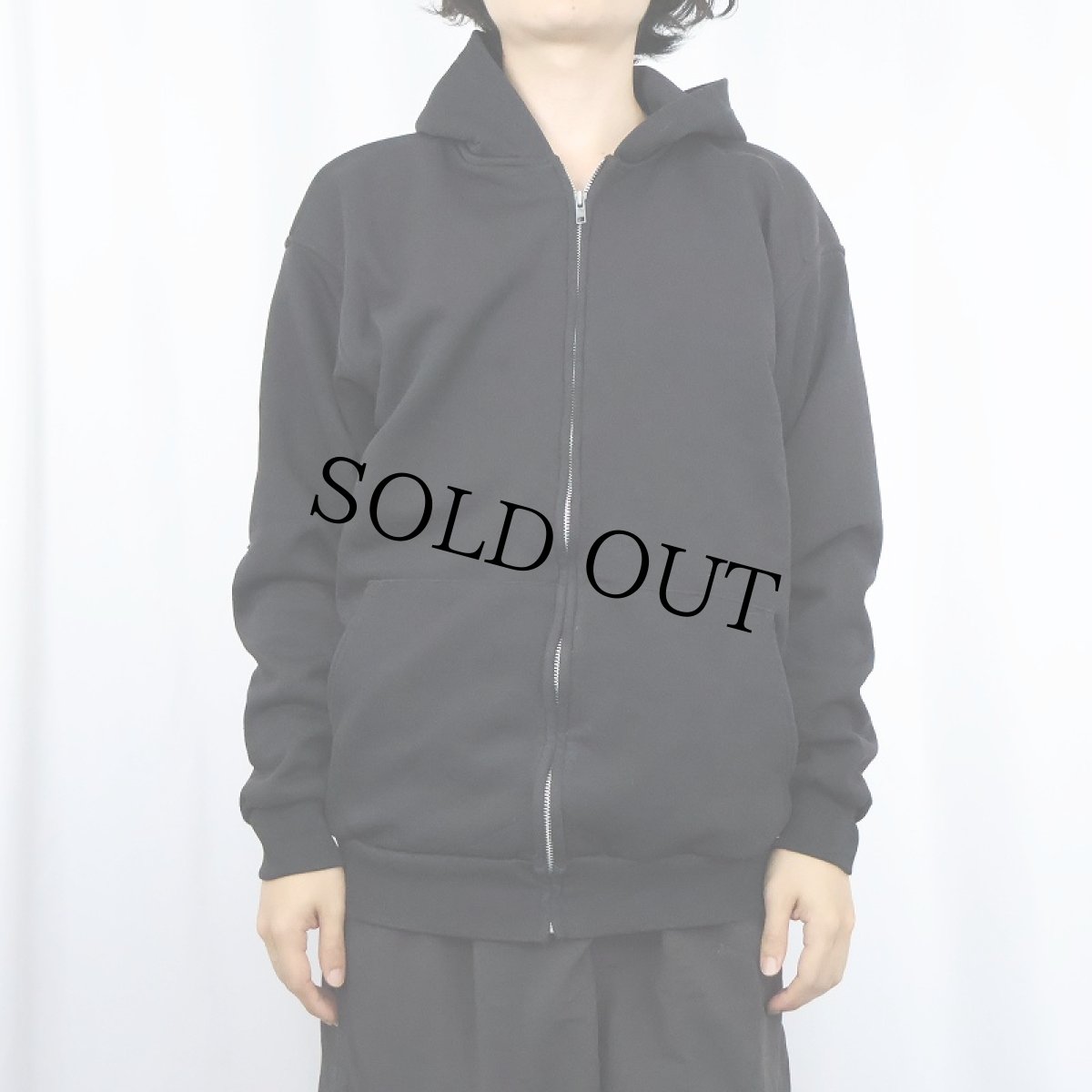 画像2: PLUMA 裏サーマル スウェットジップパーカー BLACK L (2)