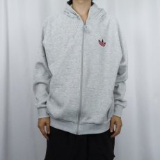 画像2: 80's adidas ロゴ刺繍 スウェットジップパーカー (2)