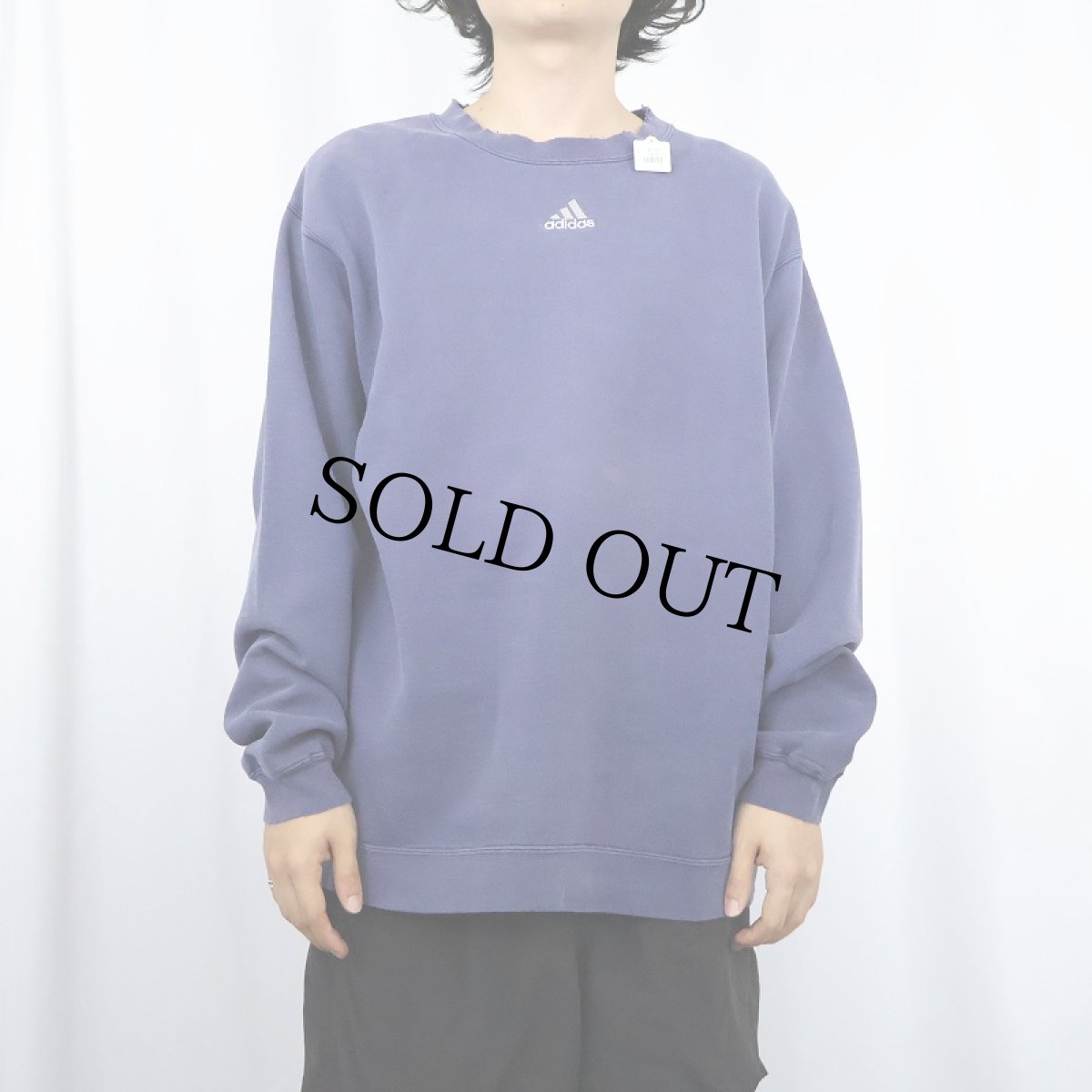 画像2: adidas ロゴ刺繍 スウェット M (2)