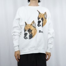 画像2: 90's USA製 "Boxer" 犬プリントスウェット XXL (2)