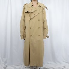 画像2: POLO Ralph Lauren コットン×ナイロン 一枚袖 ダブルブレスト トレンチコート L (2)