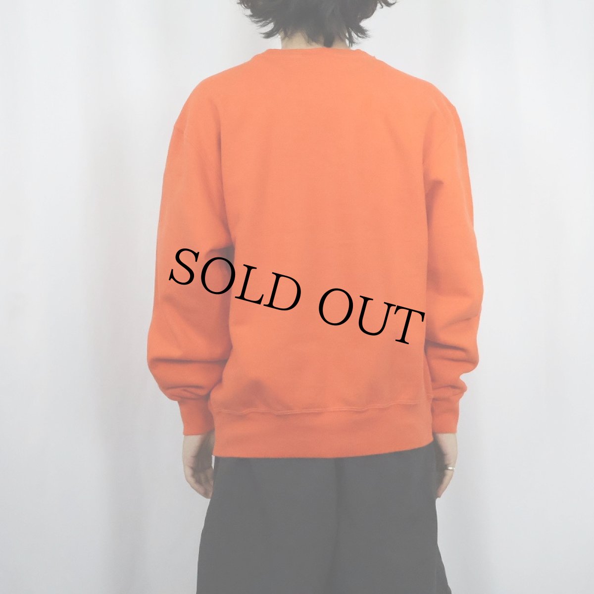 画像4: 80〜90's Champion USA製 青刺繍タグ 中期 前Vロゴ刺繍スウェット XL (4)