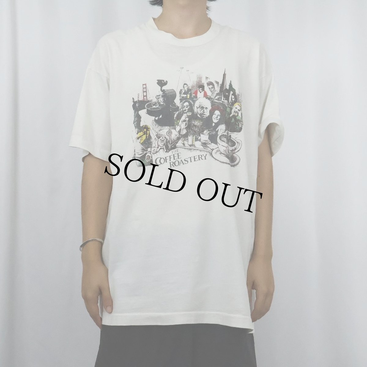 画像2: 90's THE COFFEE ROASTERY USA製 アーティストプリントTシャツ XL (2)