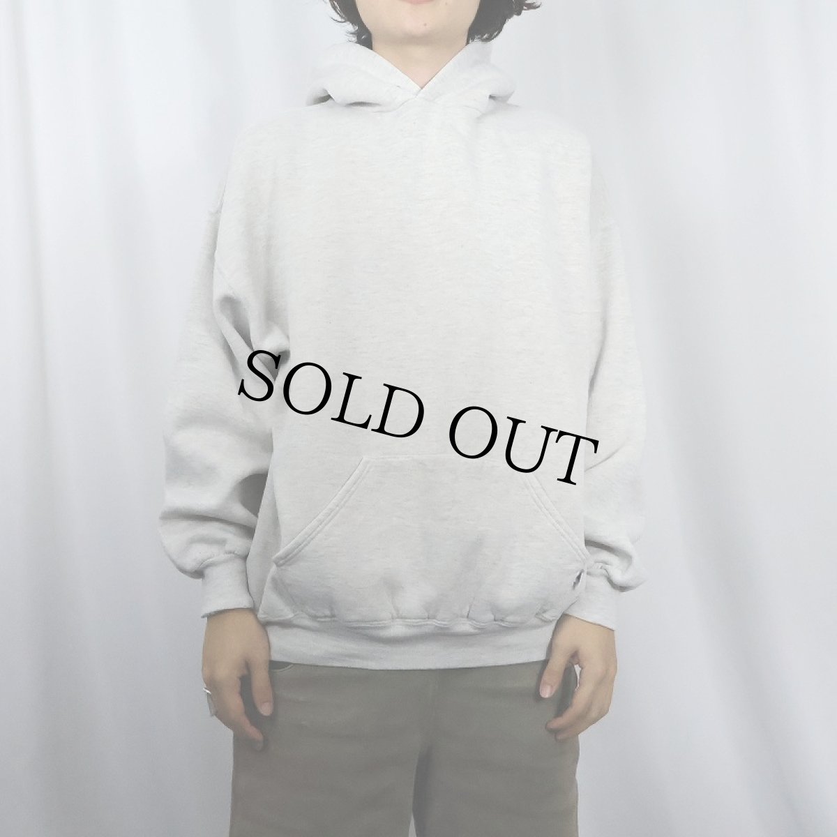 画像2: 90's RUSSELL ATHLETIC USA製 無地スウェットフーディー XXL (2)