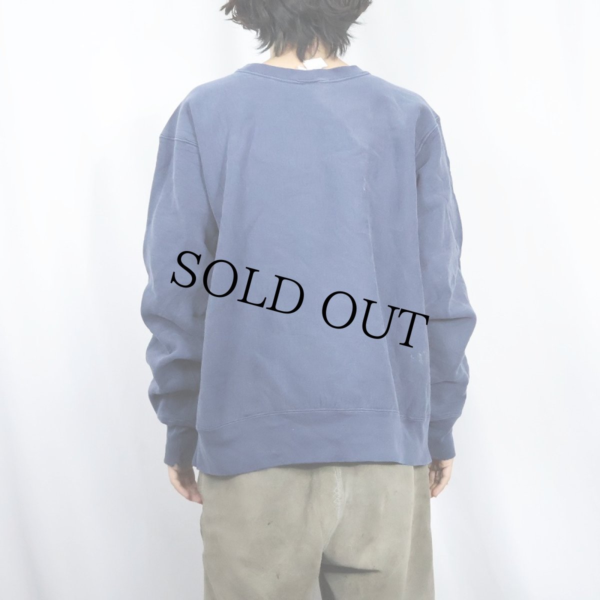 画像3: 90's cotton exchange USA製 REVERSE WEAVE TYPE プリントスウェット NAVY XL (3)