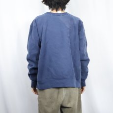 画像3: 90's cotton exchange USA製 REVERSE WEAVE TYPE プリントスウェット NAVY XL (3)