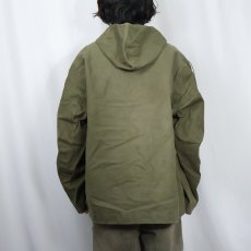 画像3: 40's U.S.NAVY デッキレインパーカー ステンシル入り LARGE (3)