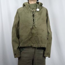 画像2: 40's U.S.NAVY デッキレインパーカー ステンシル入り (2)
