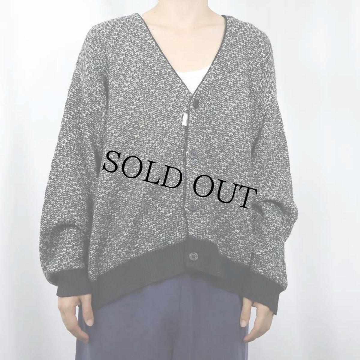 画像6: FRANCE製 ウールニットカーディガン (6)