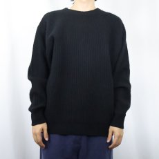 画像2: Neiman Marcus カシミア ニットセーター BLACK L (2)