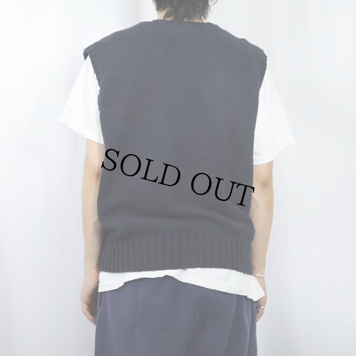 画像6: POLO Ralph Lauren 星条旗柄 コットンニットベスト NAVY XL (6)