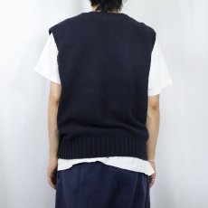 画像3: POLO Ralph Lauren 星条旗柄 コットンニットベスト NAVY XL (3)