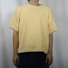 画像2: 90's DAVID BRETT USA製 柄編み コットンニットセーター (2)