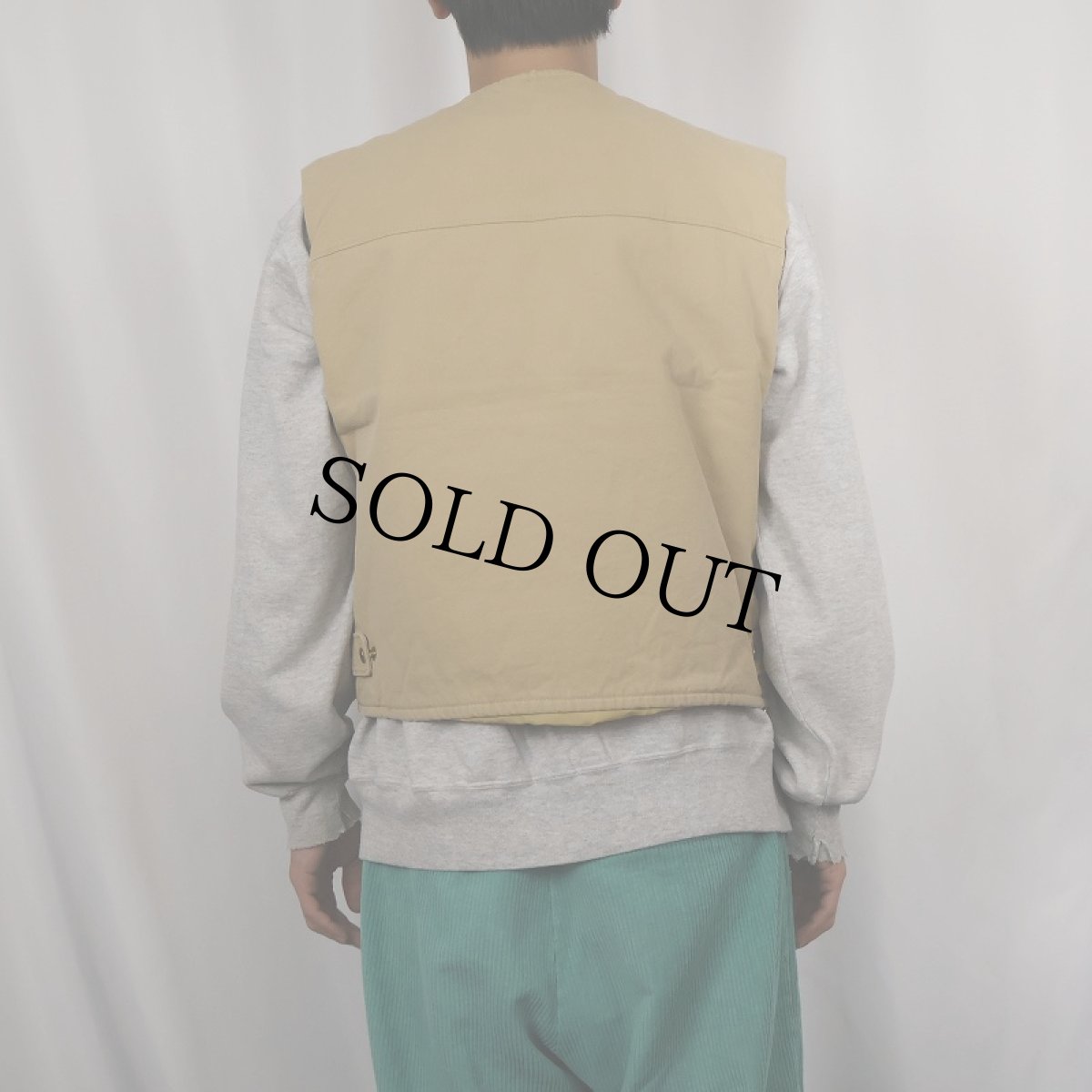 画像3: 80's CAMP7 中綿入り コットンベスト (3)