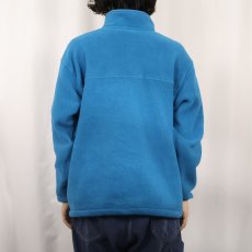 画像3: 80's L.L.Bean USA製 筆記体ロゴ刺繍 ハーフスナップフリースジャケット L (3)