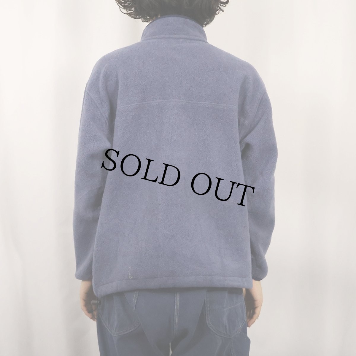 画像3: 80's L.L.Bean 筆記体ロゴ刺繍 ハーフスナップフリースジャケット (3)