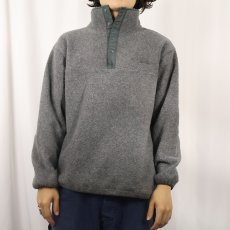 画像2: 80's L.L.Bean 筆記体ロゴ刺繍 ハーフスナップフリースジャケット (2)