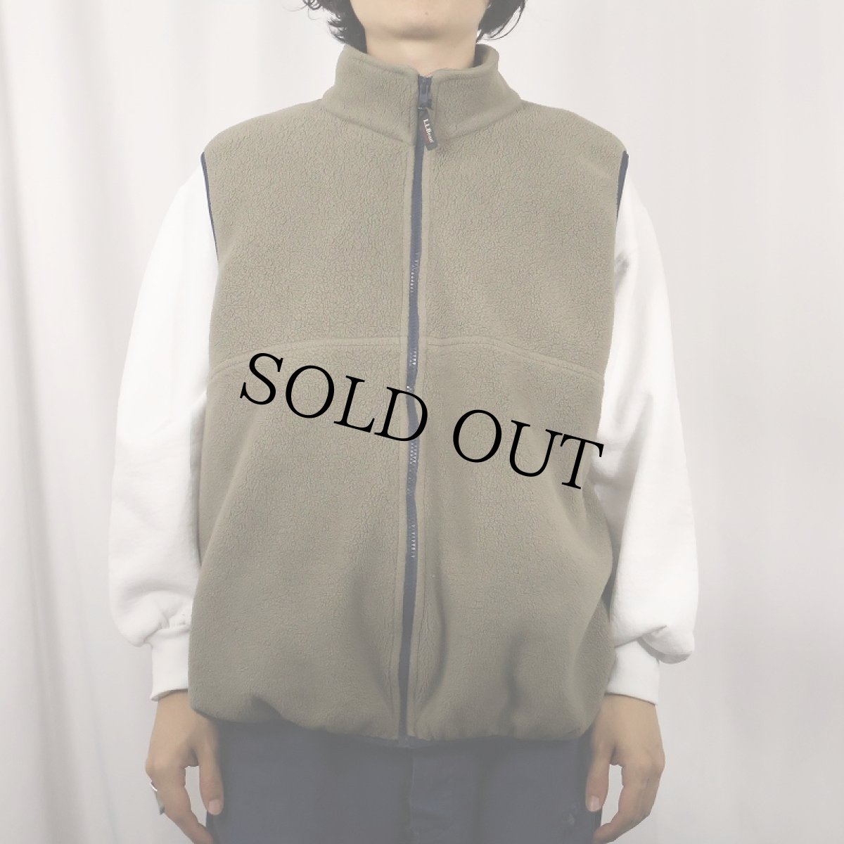 画像2: 2000's L.L.Bean フリースベスト L (2)